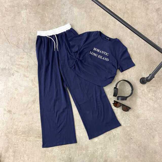 non-hedge ロゴ刺繍Tシャツ・パンツセットアップ|TiMTiM