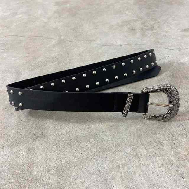 ヴィンテージライク合成皮革タックスカート