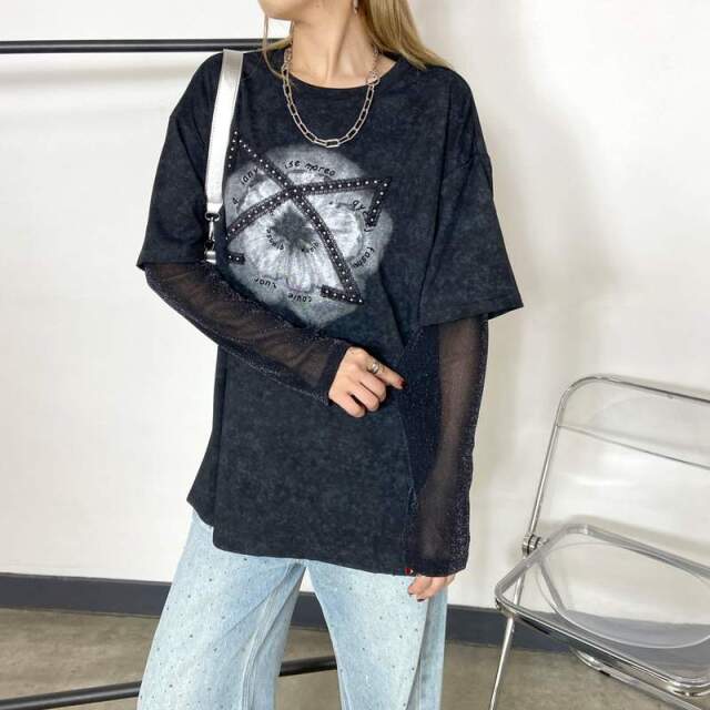 ブリーチレースストーンアンサンブルビッグＴシャツ