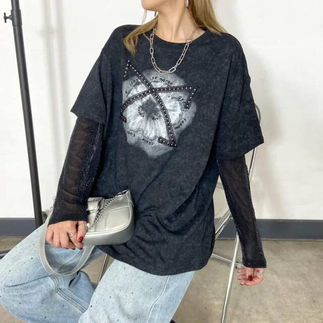 ブリーチレースストーンアンサンブルビッグＴシャツ