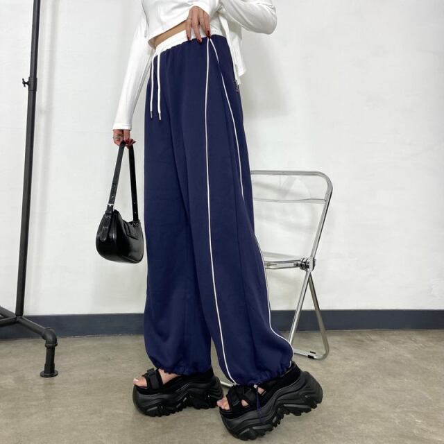 ウエスト切替ラインカットパンツ