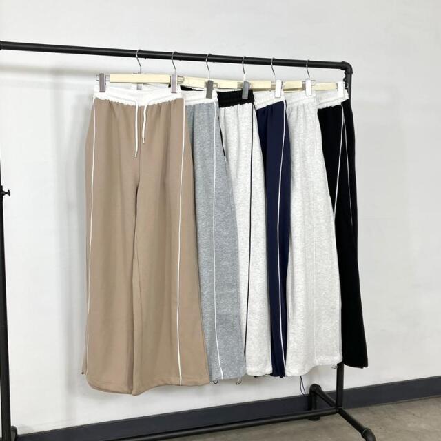 ウエスト切替ラインカットパンツ