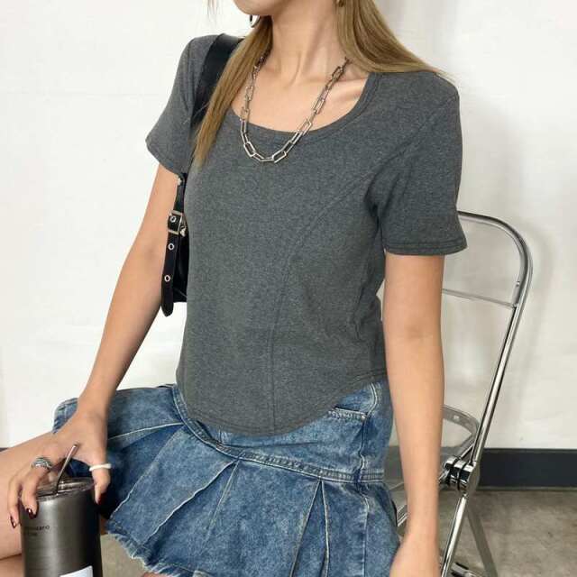 切替リブTシャツ
