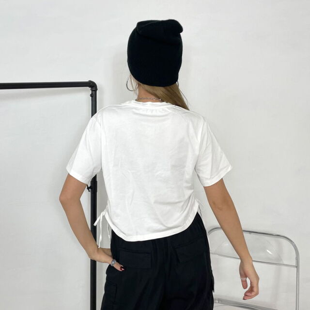 ロゴサイドドロストブリーチTシャツ