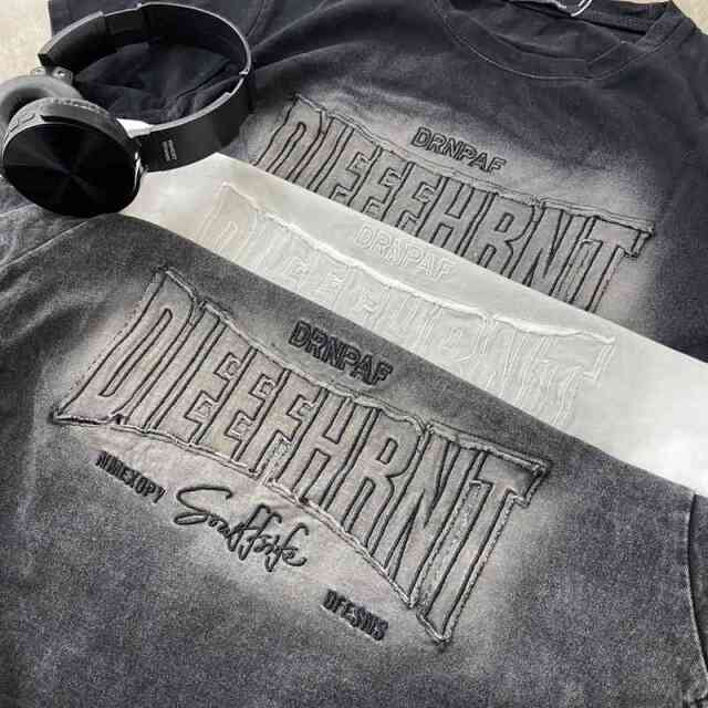 ロゴサイドドロストブリーチTシャツ