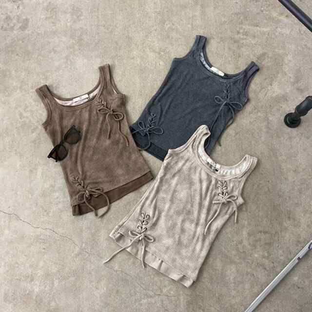 レースアップアンサンブルタンクトップ