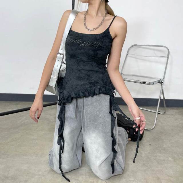 ストーンロゴアシメトップス