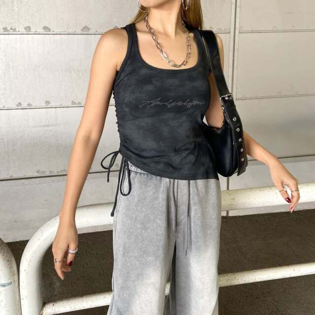 ストーンロゴサイドドロストタンクトップ