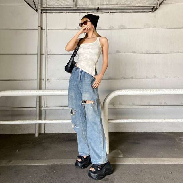 ストーンロゴサイドドロストタンクトップ