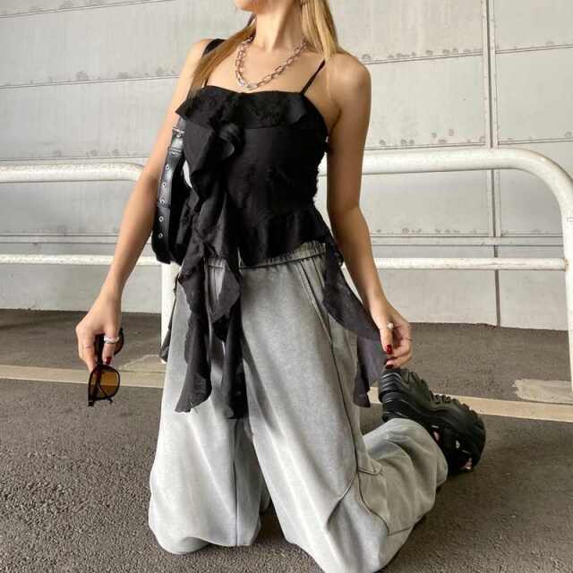 ダメージフリルアシメキャミソール