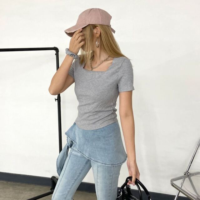 リブスクエアT・シュシュ付き