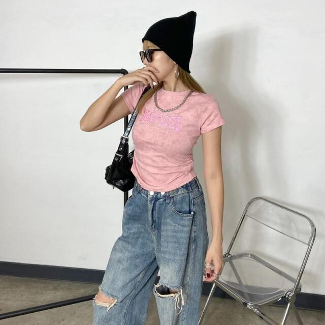 ムラドロストピンクロゴTシャツ