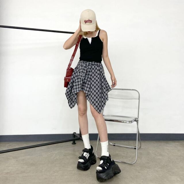 ヘンリーリブアンサンブル風キャミソール
