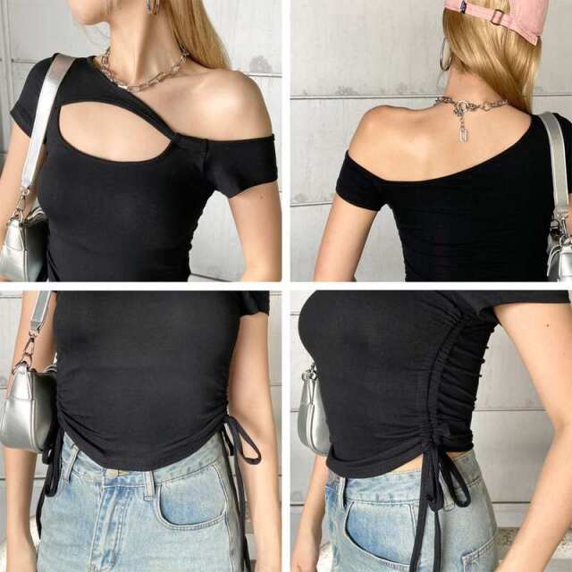 カットワークショートトップス