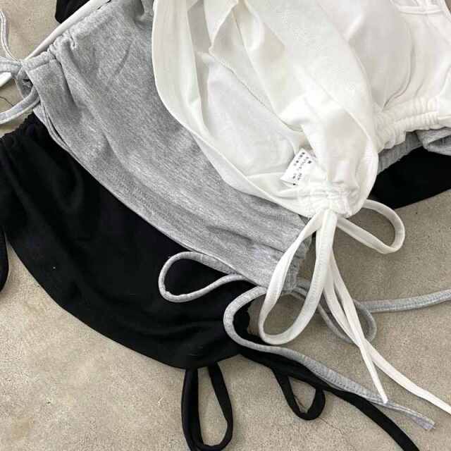 カットワークショートトップス