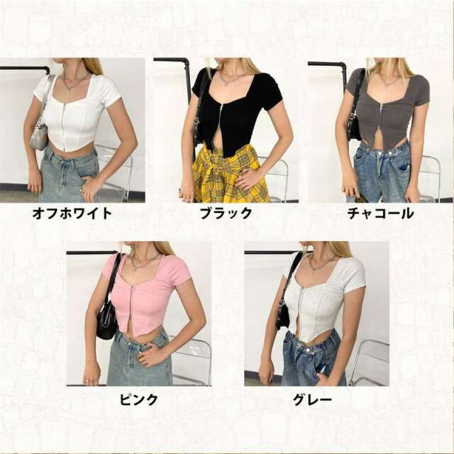 スクエアWZIPトップス