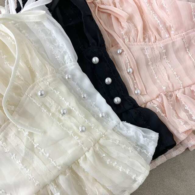 シフォンスクエアトップス
