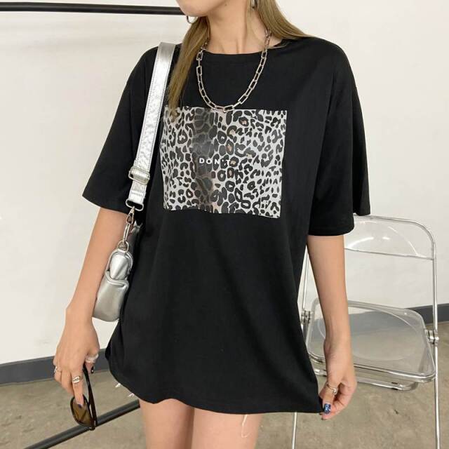 ヒョウ柄ビッグTシャツ