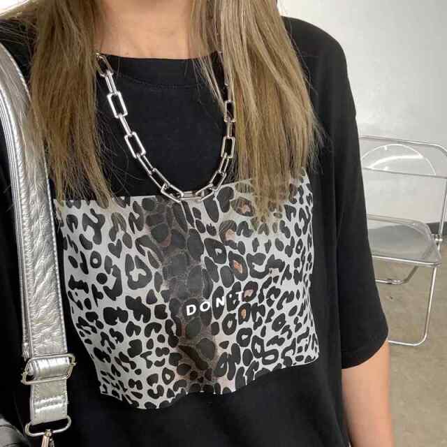 ヒョウ柄ビッグTシャツ