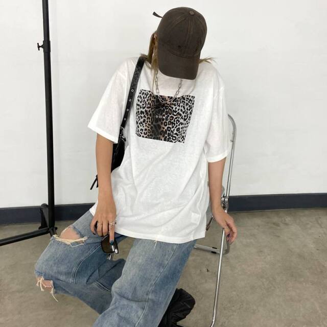 ヒョウ柄ビッグTシャツ