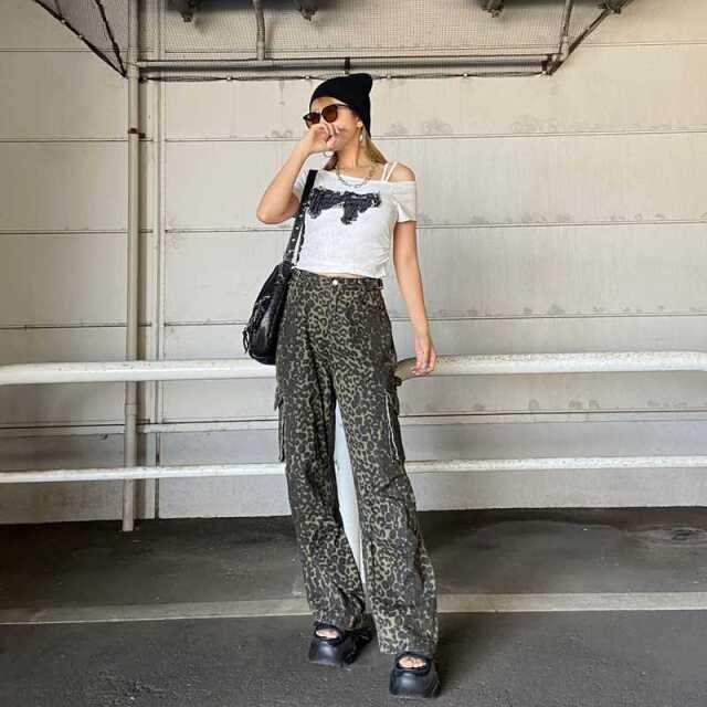デニムロゴワンショルダーTシャツ