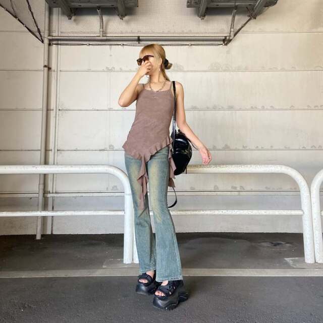 シルバープレートイレヘムキャミソール