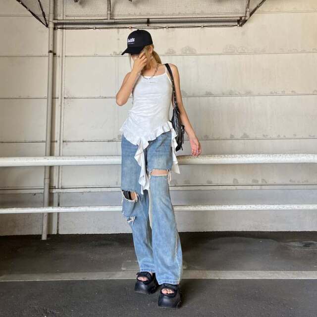 シルバープレートイレヘムキャミソール
