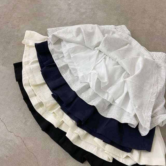 ロゴ刺繍プルオーバー・タックスカートセットアップ