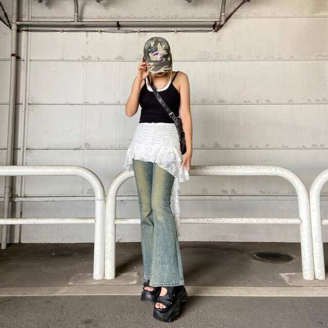 レースイレヘムミニスカート