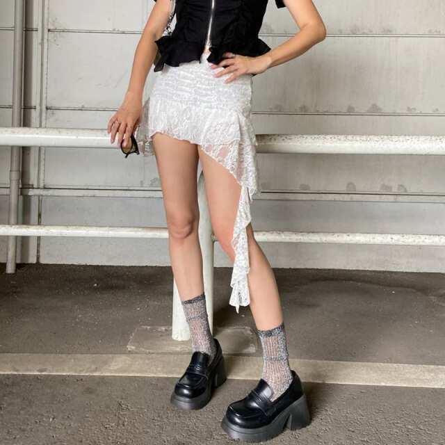 レースイレヘムミニスカート