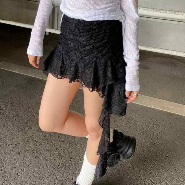 レースイレヘムミニスカート