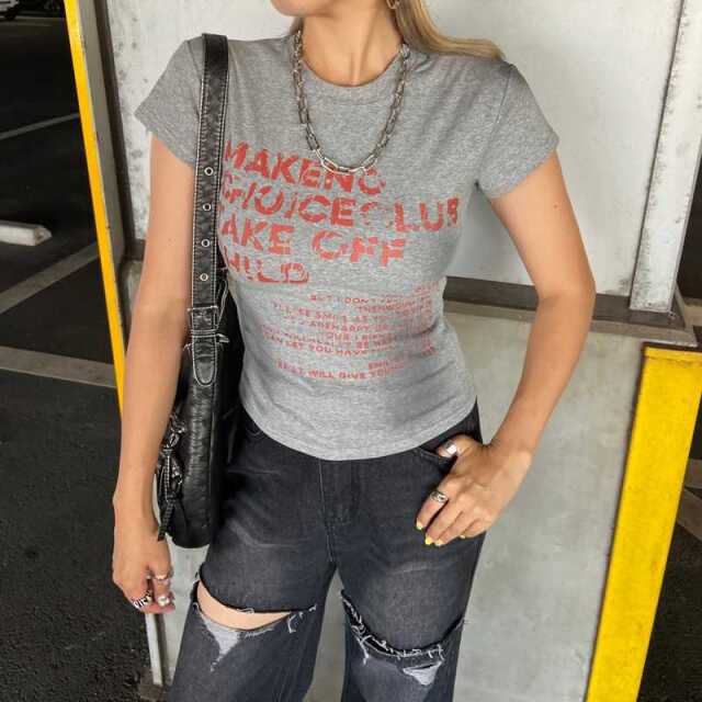 ロゴムラプリントTシャツ