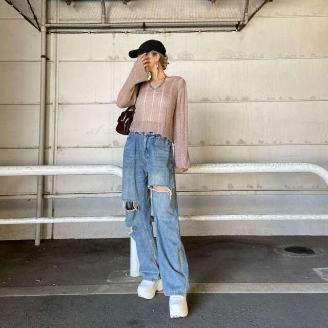 透かしプルオーバー