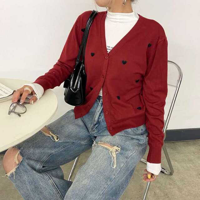 ハートカーディガン