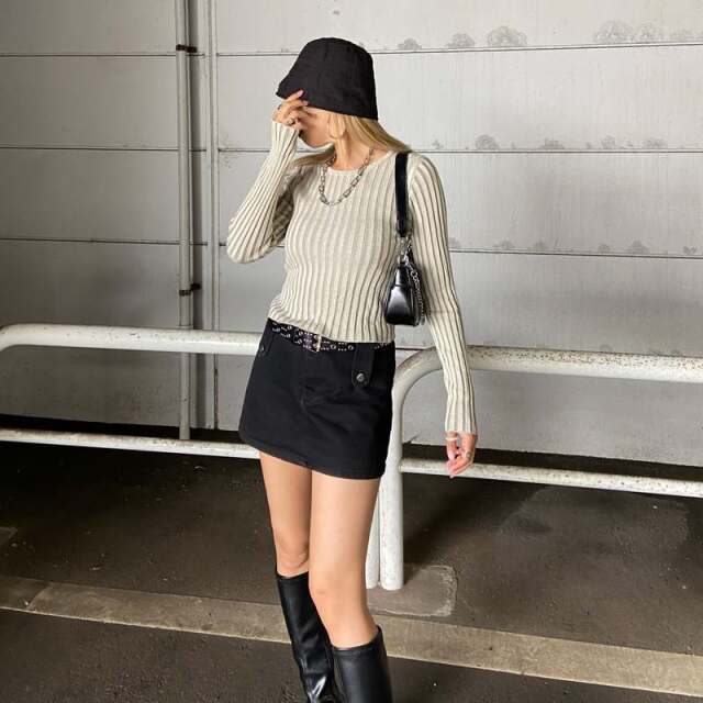 non-hedge リブショートトップス|TiMTiMオンラインストア|レディース