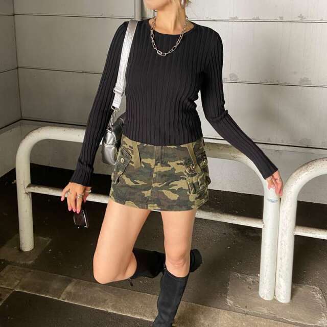 non-hedge リブショートトップス|TiMTiMオンラインストア|レディース