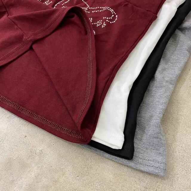 ワンショルストーンロゴアームウォーマーTシャツ