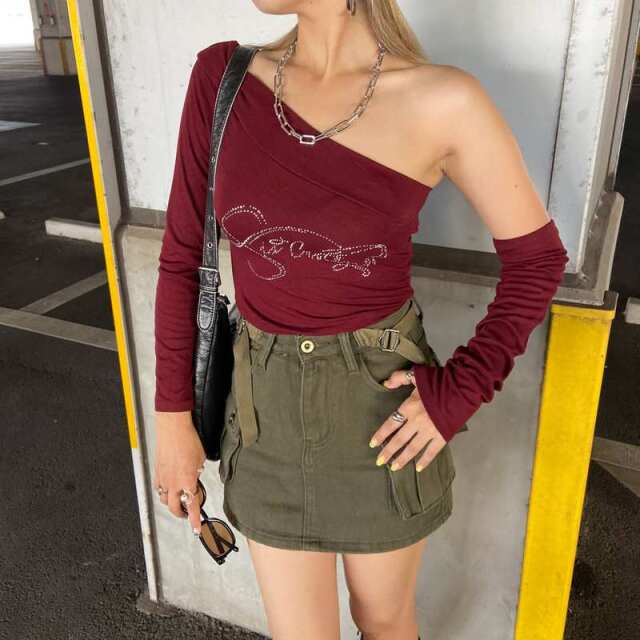 ウエストベルトツイルスカート