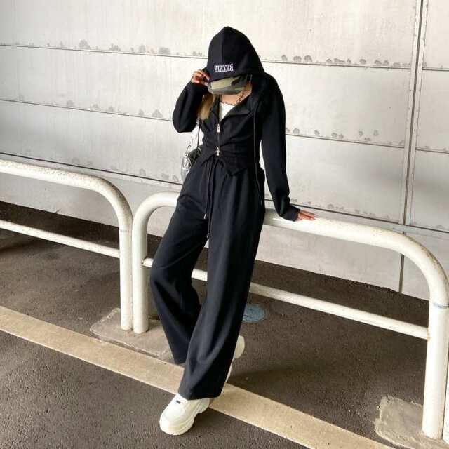 フードロゴ刺繍パーカー・パンツセットアップ