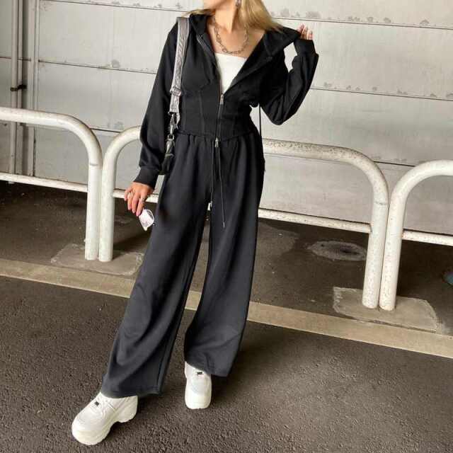 フードロゴ刺繍パーカー・パンツセットアップ