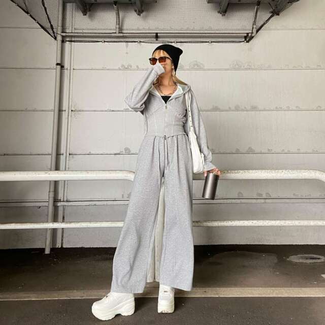 フードロゴ刺繍パーカー・パンツセットアップ