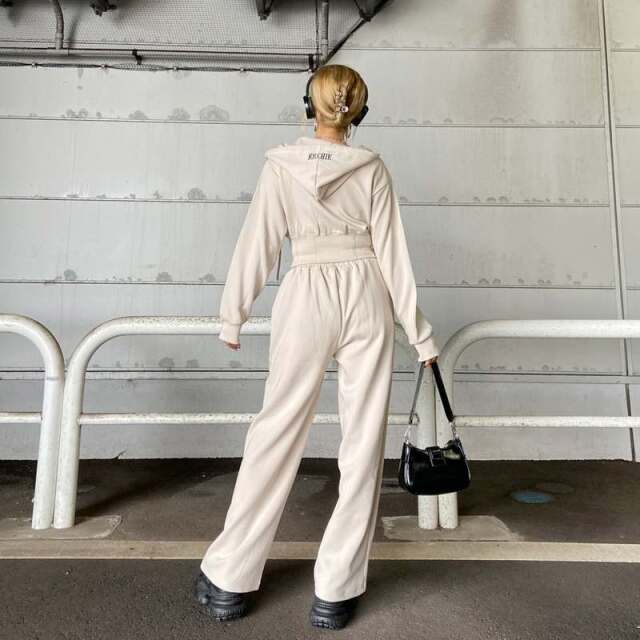 フードロゴ刺繍パーカー・パンツセットアップ