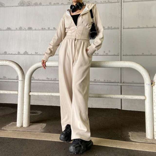 フードロゴ刺繍パーカー・パンツセットアップ