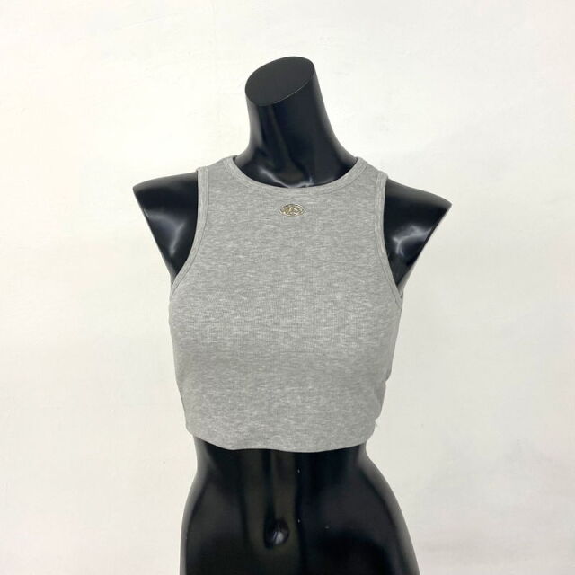 シルバープレートリブタンクトップ