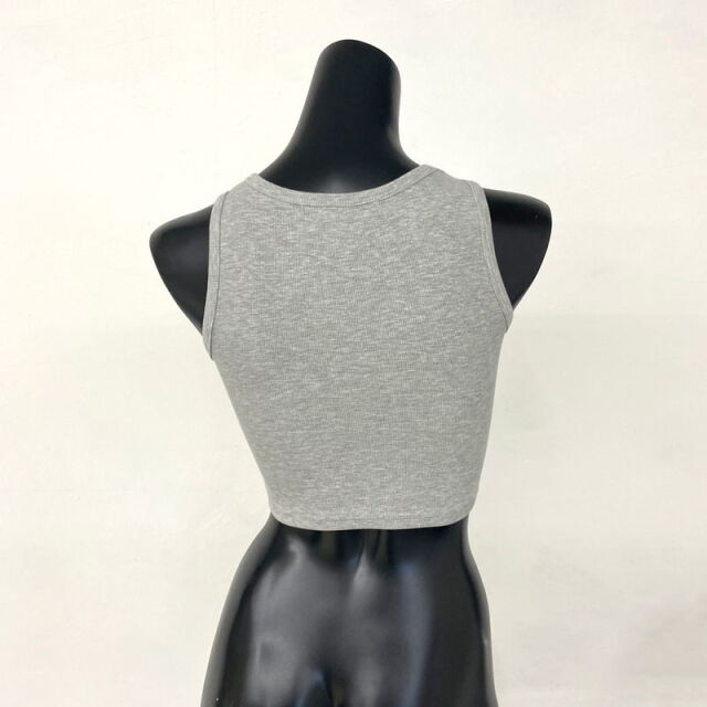 シルバープレートリブタンクトップ