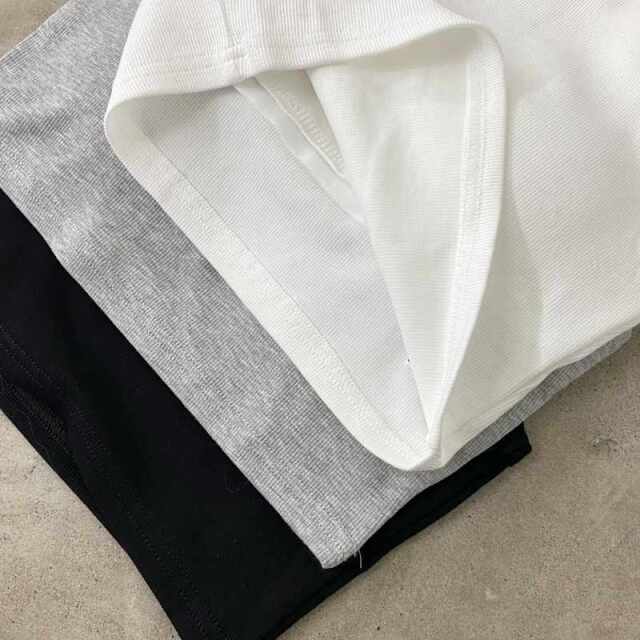 シルバープレートリブタンクトップ