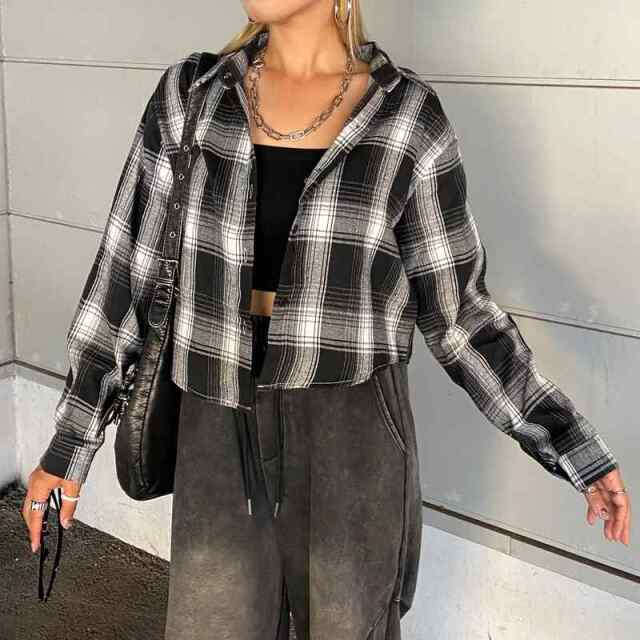 ショートチェックシャツ