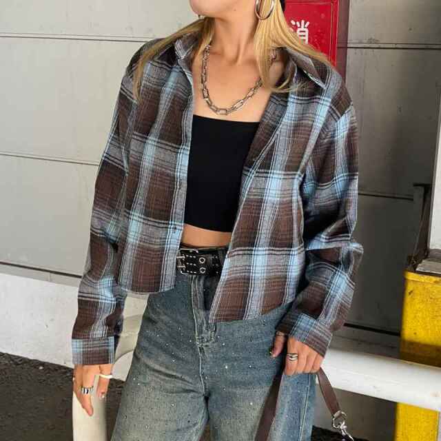 ショートチェックシャツ