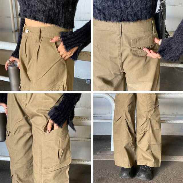 タックワイドパンツ