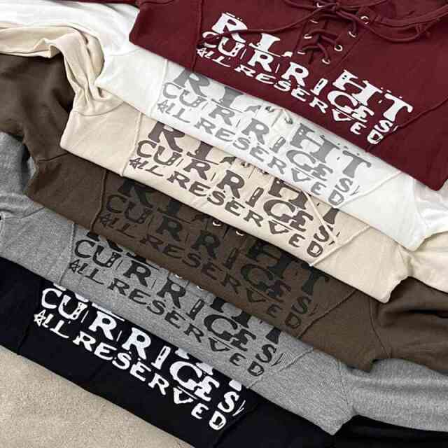 ロゴレースアップTシャツ